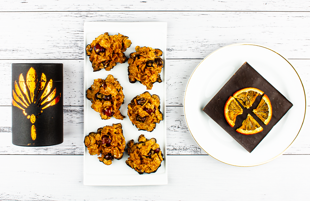 Chai Timeout - Masala Chai with Florentines & Orange Dark Choc Slab