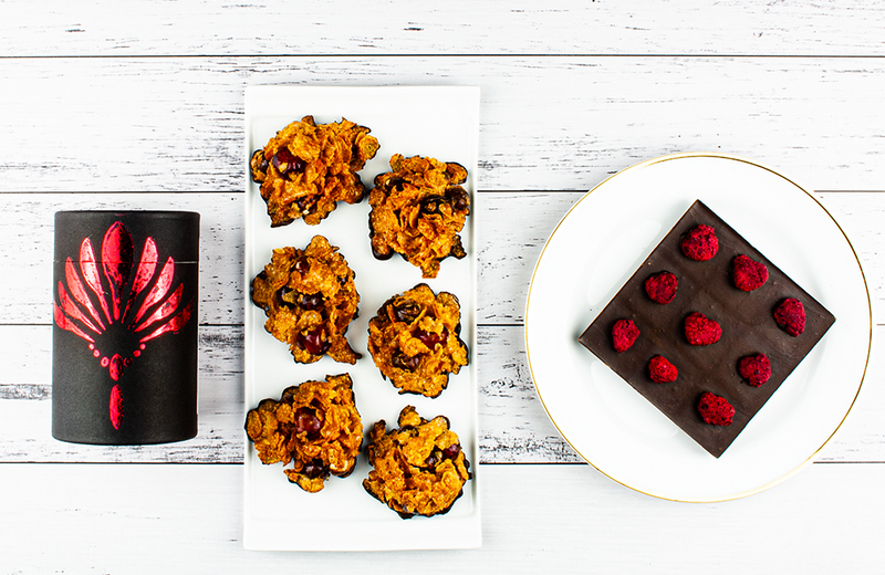 Chai Timeout - Spice Chai with Florentines & Raspberry Dark Choc Slab