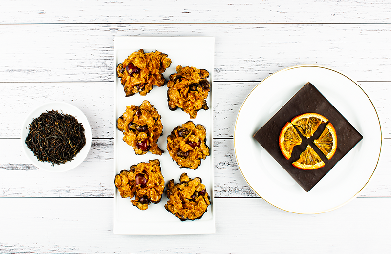 Tea Timeout - Deluxe South Coast Tea with Florentines & Orange Dark Choc Slab