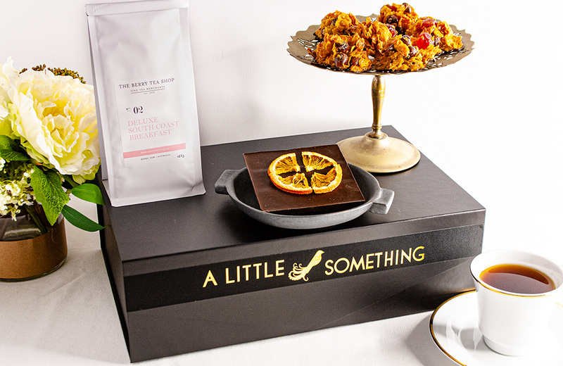 Tea Timeout - Deluxe South Coast Tea with Florentines & Orange Dark Choc Slab